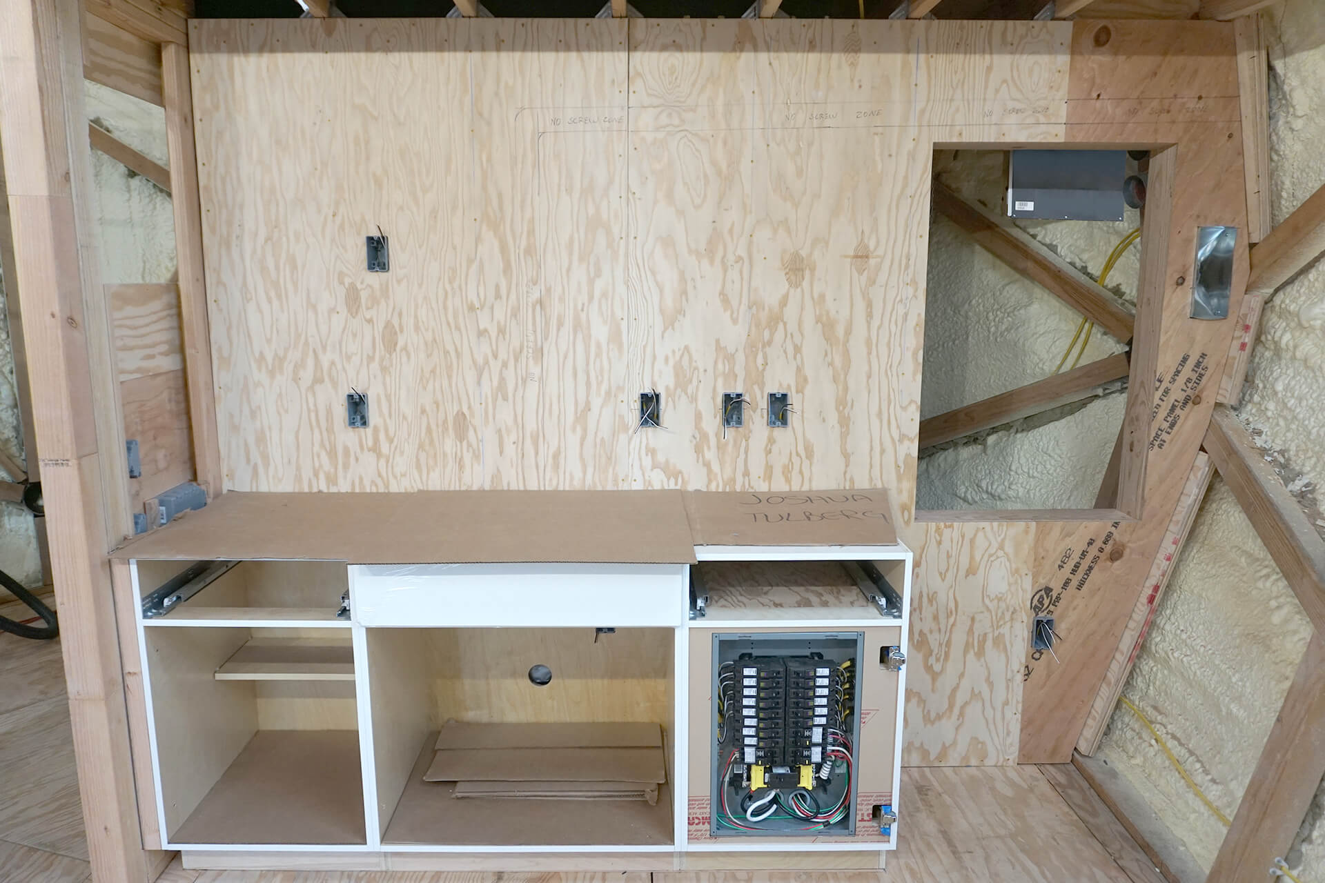 The mini dome electrical panel.