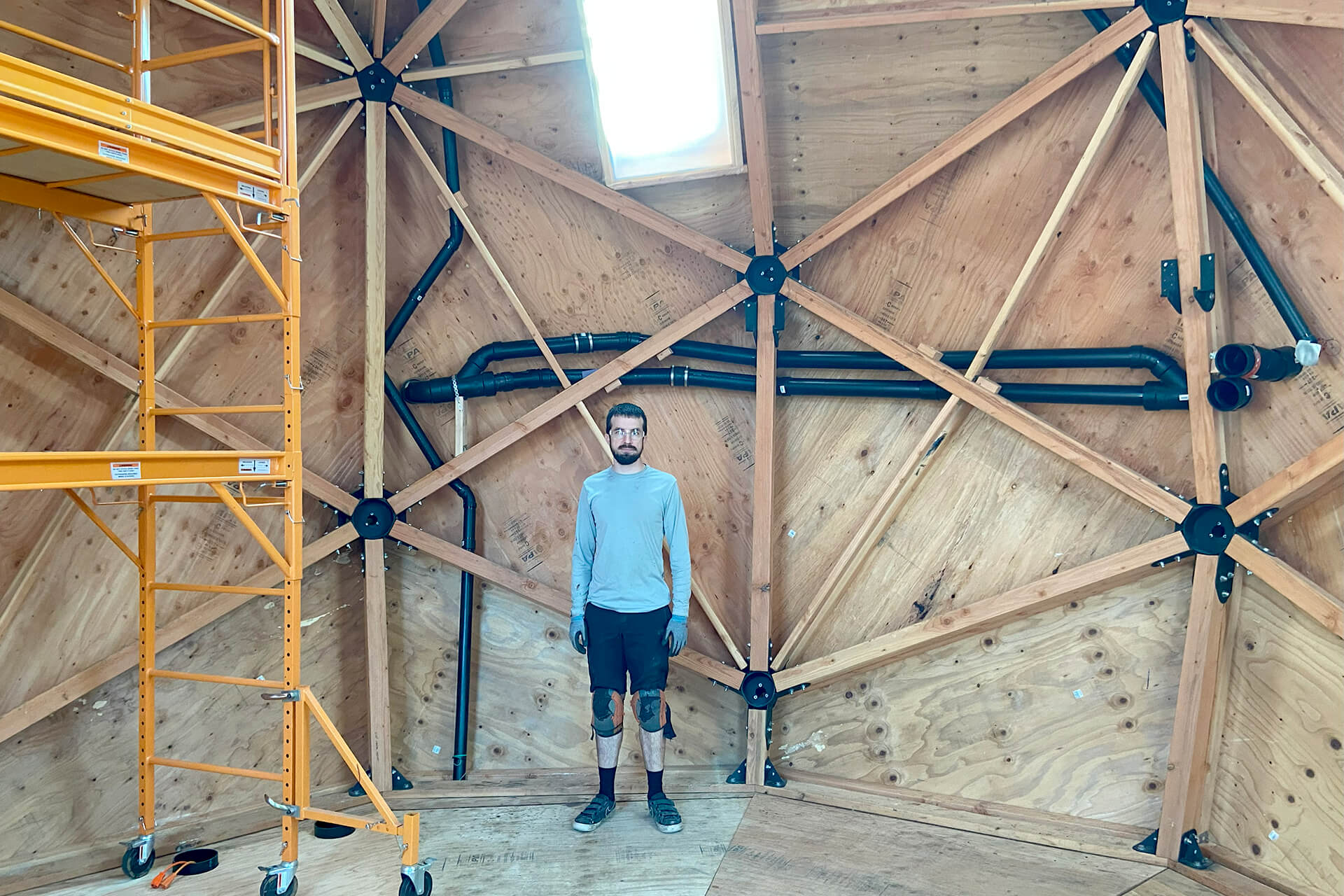 The mini dome venting and ducting.