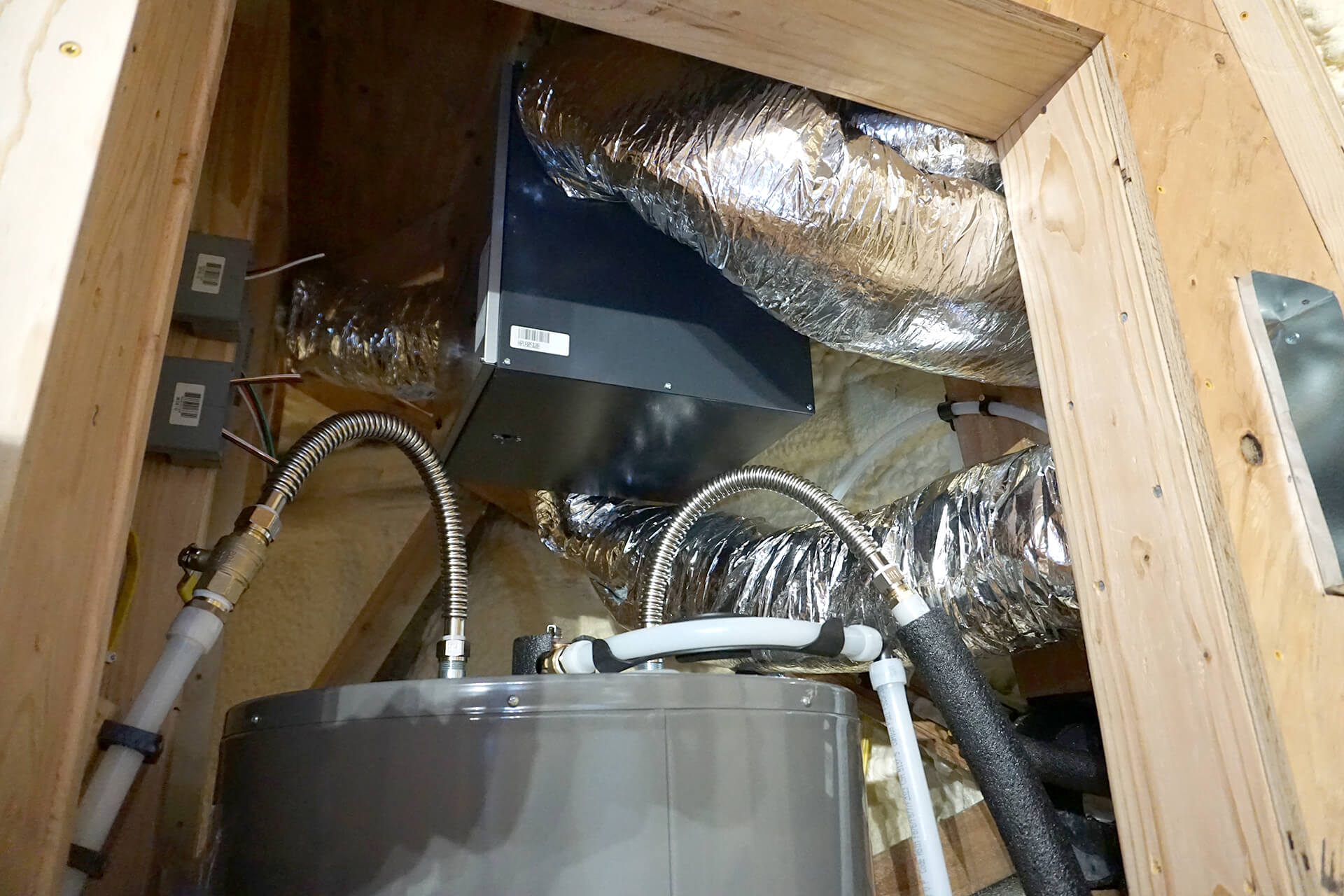 The mini dome water heater and hrv.