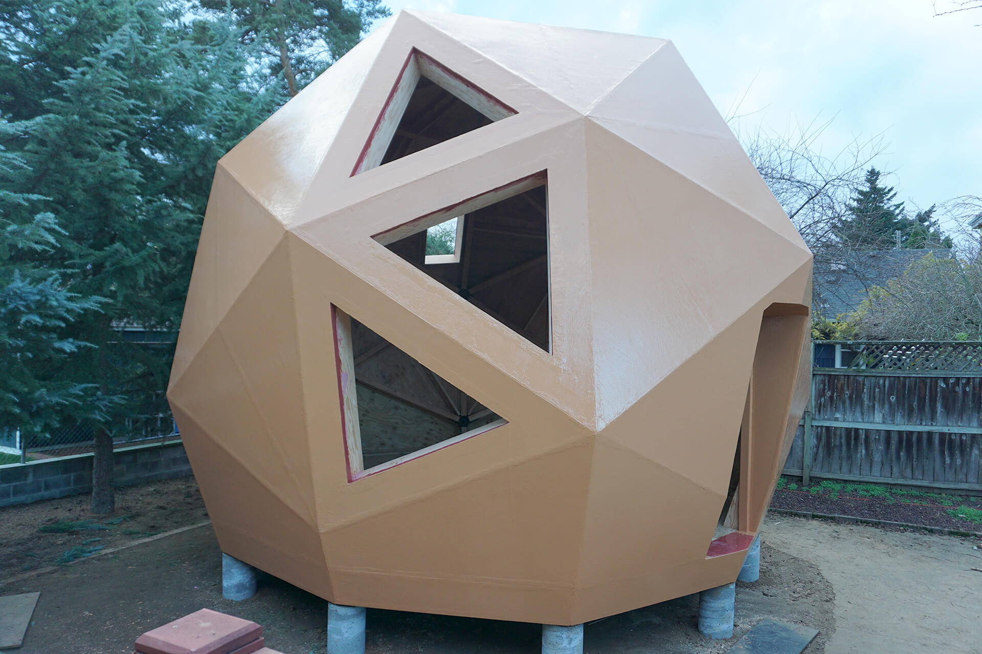 The mini dome sheathing coated.